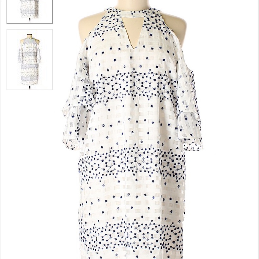 DELVIN OPEN SHOULDER DRESS S NEW 128$